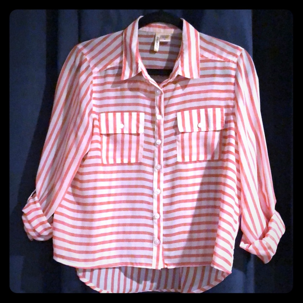 Sheer striped blouse